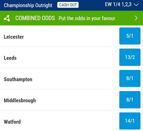 efl betting odds|Championship Betting Odds .